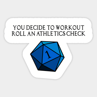 D20 Workout Sticker